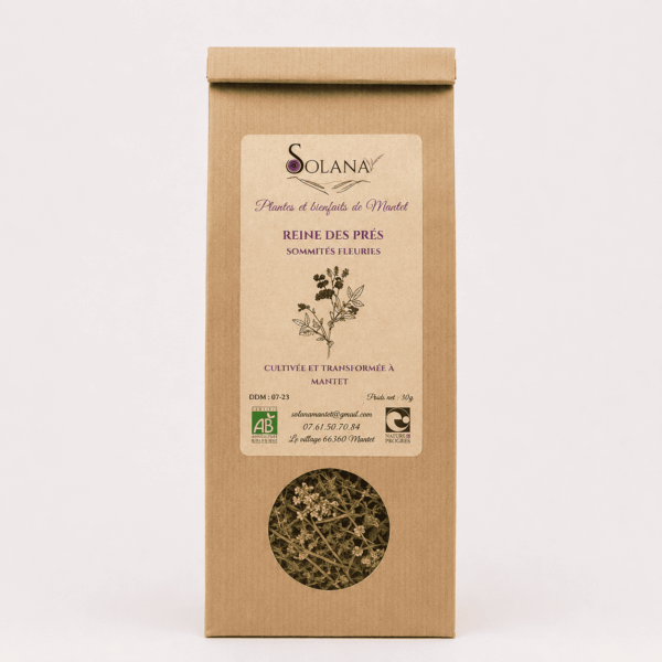 Tisane reine des prés bio, Solana Mantet. Herboristerie en ligne