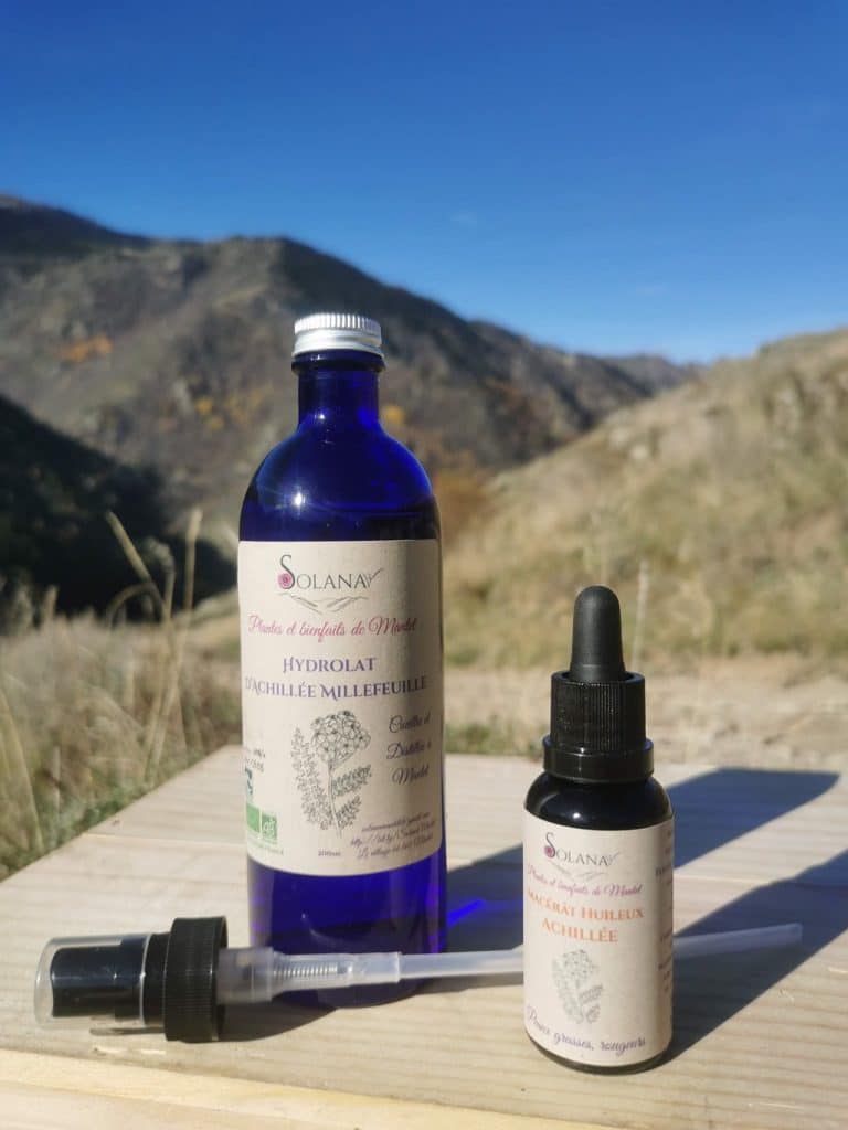 duo achillée. Les hydrolats Solana, eaux florales réalisées dans les Pyrénées