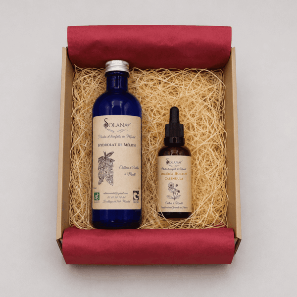 Coffret cadeau hydrolat et macérat huileux Solana Mantet