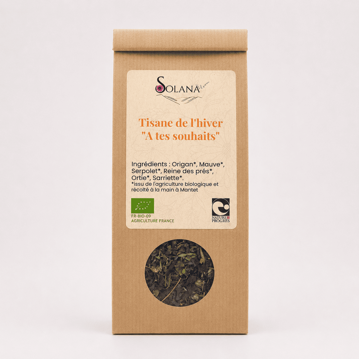 Tisane de l'hiver bio. Fabriquée en France par Solana. Herboristerie en ligne