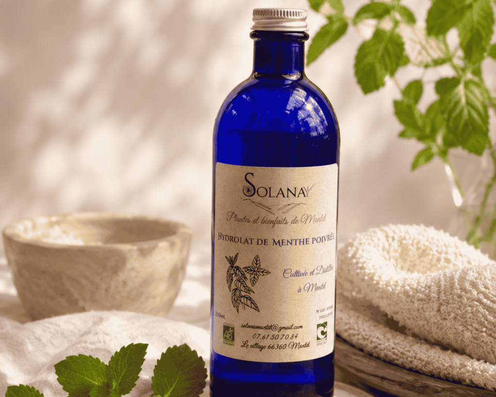 Hydrolat menthe poivrée, soin après soleil naturel