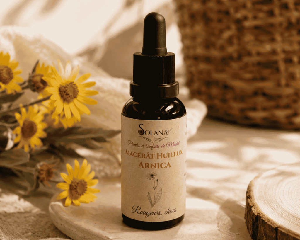 Macérat huileux d'arnica pour rougeurs sur la peau