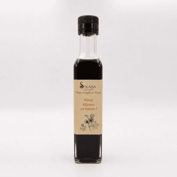 sirop pour la toux silence ça tousse. Fabriquée artisanalement en France par Solana Mantet, herboristerie en ligne